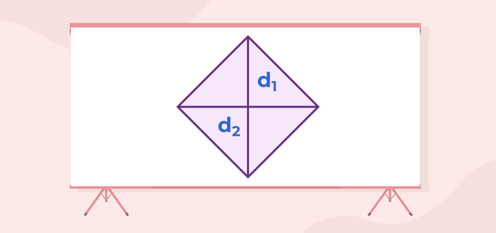 Rhombus with two diagonals given