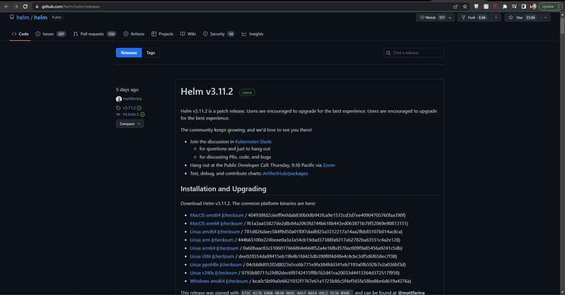 Helm GitHub