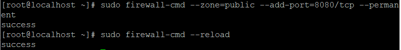 Both the command showed success