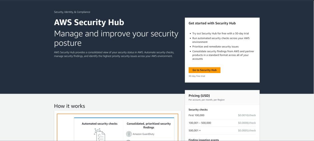 Security Hub Home 