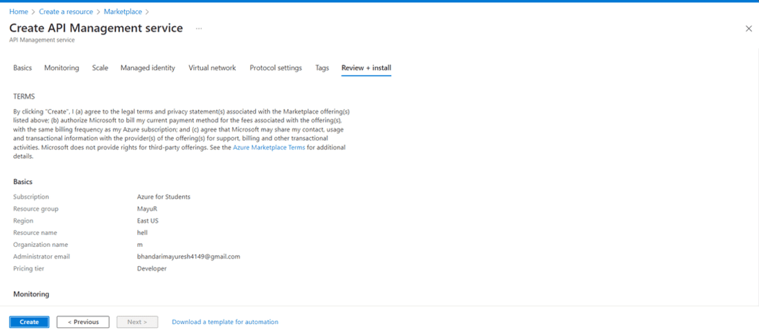 Create APIs