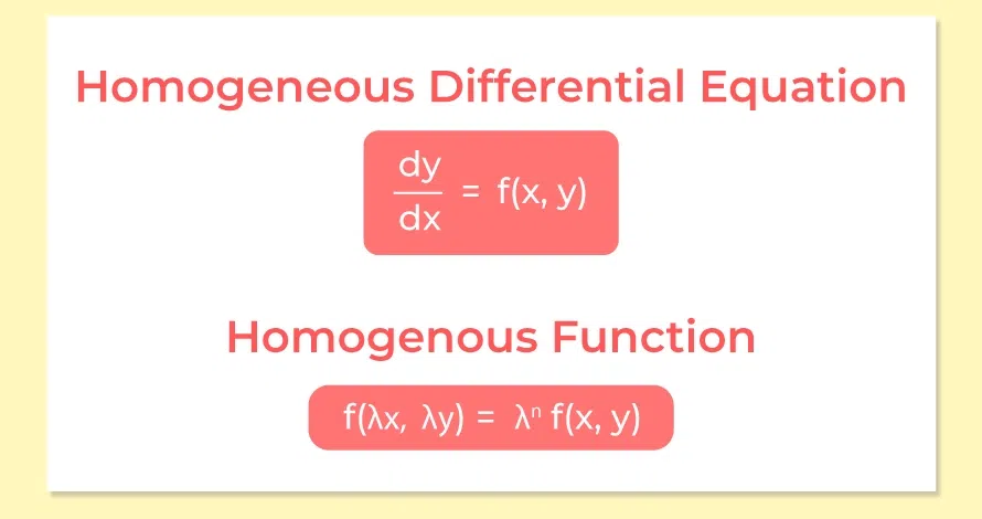 Homogenous function and Homogenous Differential Equation