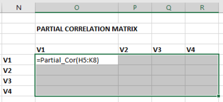 add partial_cor function, written in VBA
