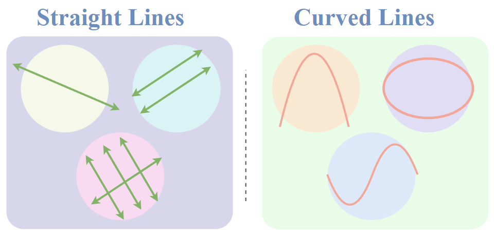 Straight Line and Curved Line