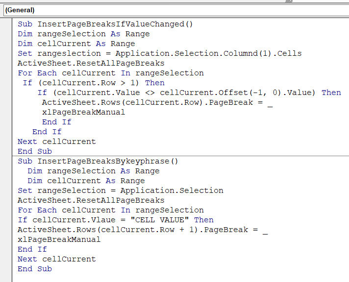 insertpagebreakusingmacro