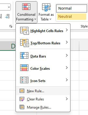 insert a tick symbol in Excel