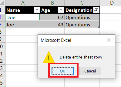 How to Delete Filtered Rows in Excel