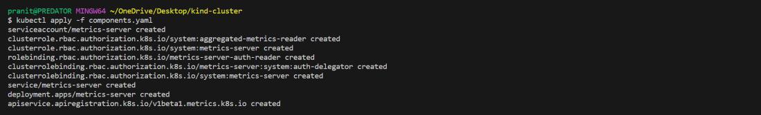 Create the metric server