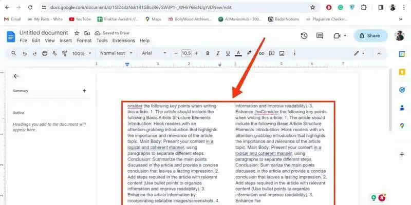 How to Make Two Columns in Google Docs