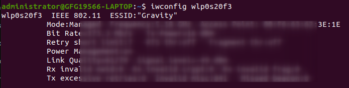 checking detailed information of wireless network