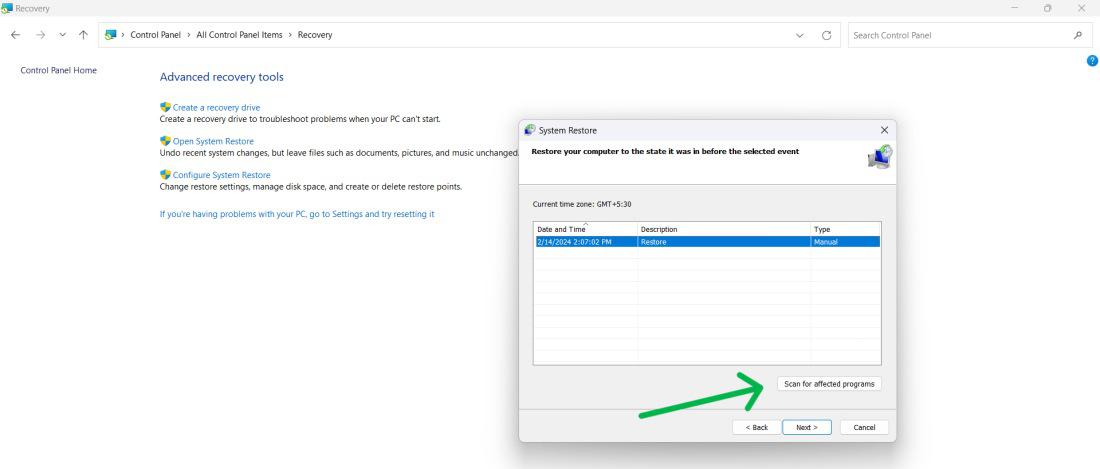 Use Windows Recovery Options in Windows 11