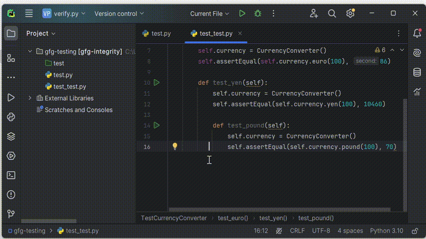 test-case-output-in-pycharm