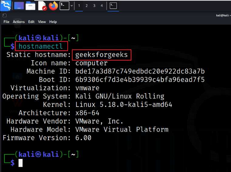 Check Current Hostname