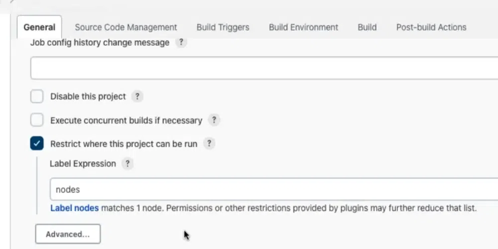 node configuration