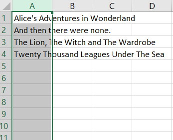 Select the column or columns that you want to change.