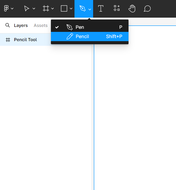 Click on "Pencil" option