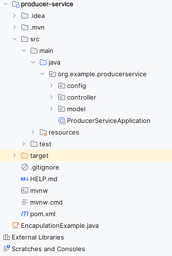 Producer Service Folder Structure