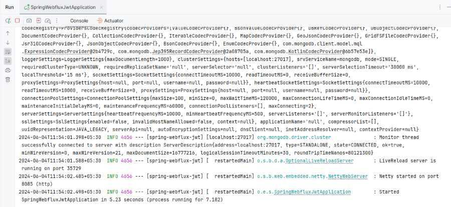 Application Running