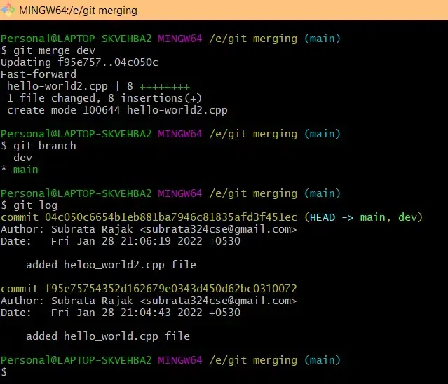 git-merge-dev