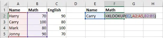 XLOOKUP Function in Excel 