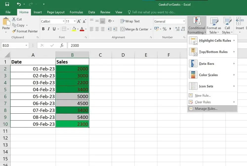 Conditional Formatting in Excel