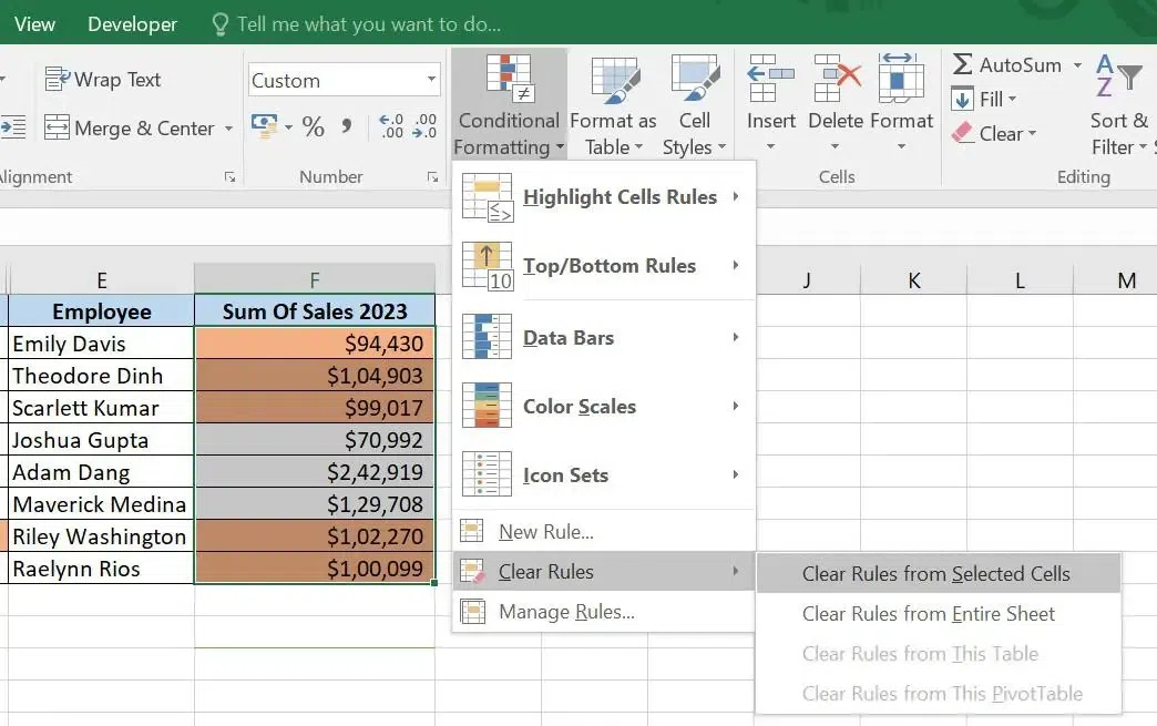 Conditional Formatting in Excel