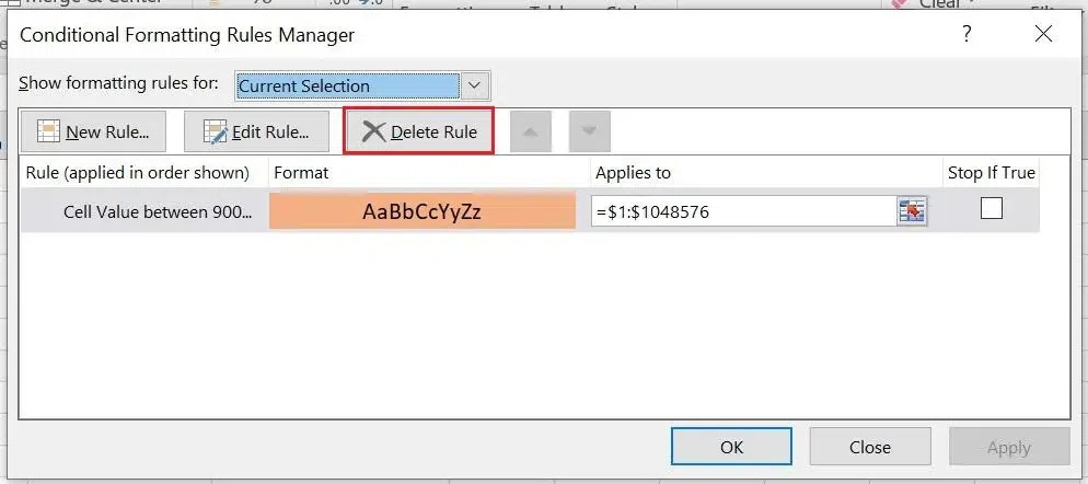 Conditional Formatting in Excel