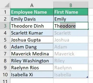 Split Cells in Excel