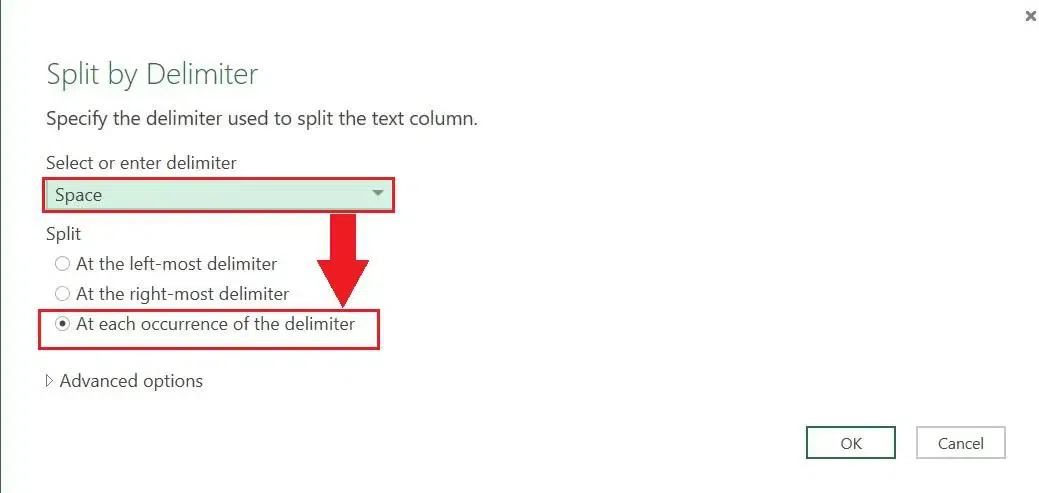 Split Cells in Excel
