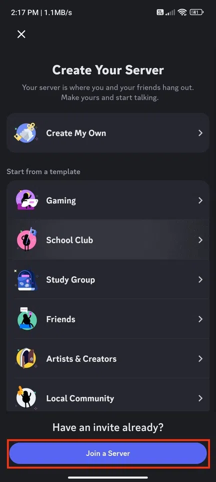 How to join a discord server