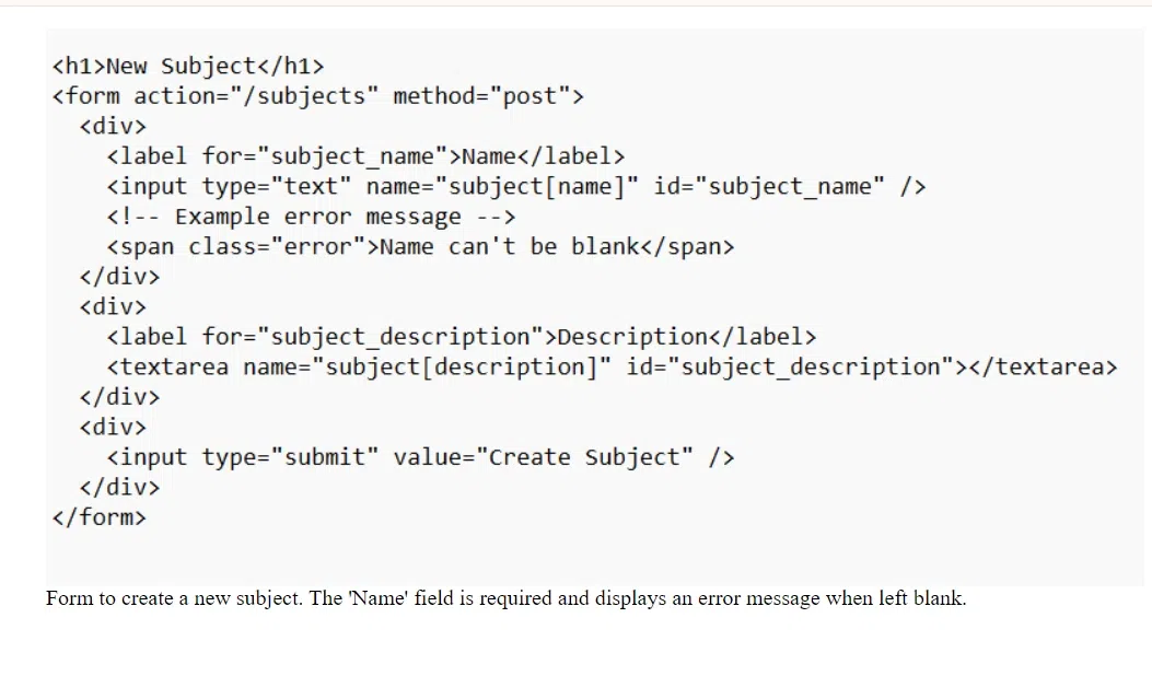 Implementing the create Method