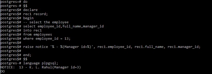 PostgreSQL-Record-type-variable-Example1