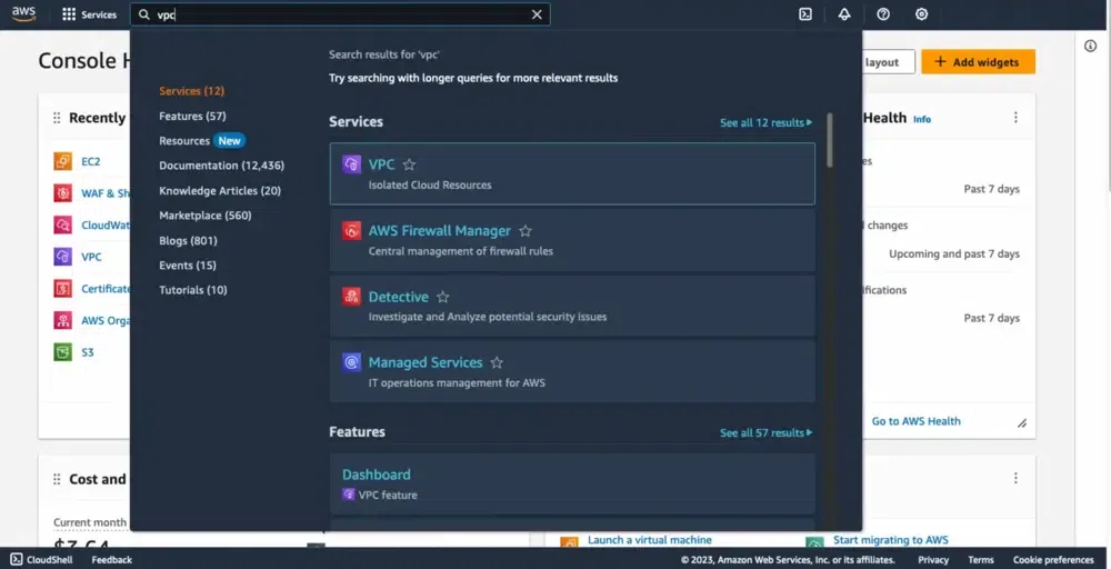 Select-Vpc-From-Search-box