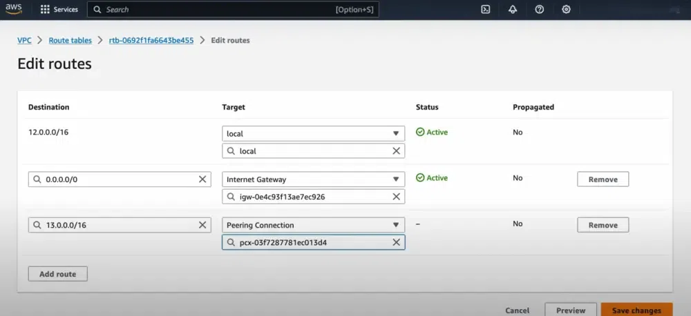 Modifying-route-table-for-VPC1