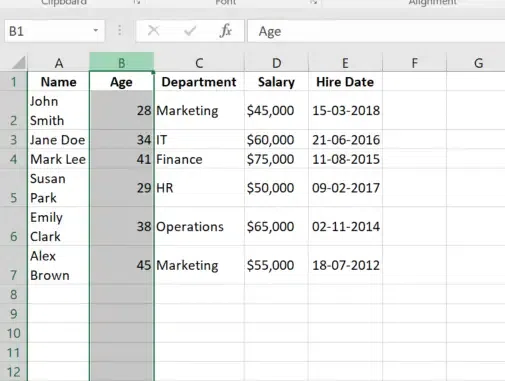 How to Swap Columns in Excel