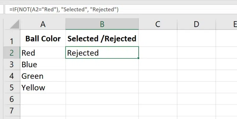 Excel IF function