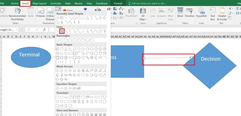How to Create Flowchart in Excel