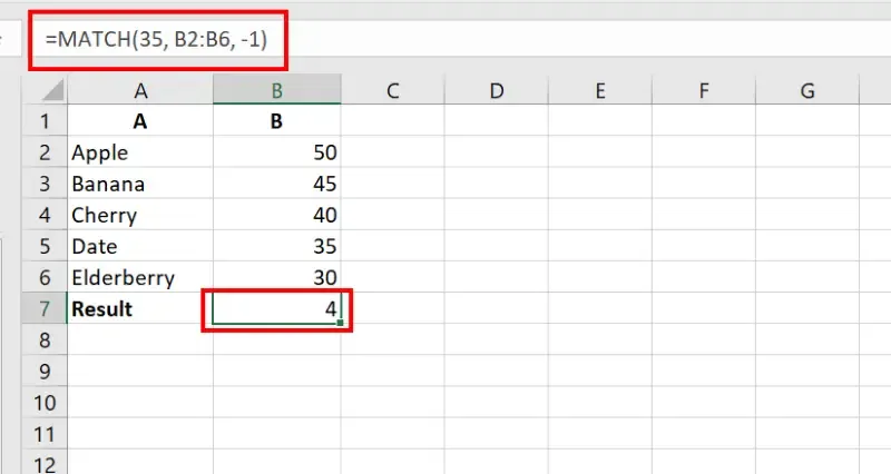 MATCH Function in Excel With Examples
