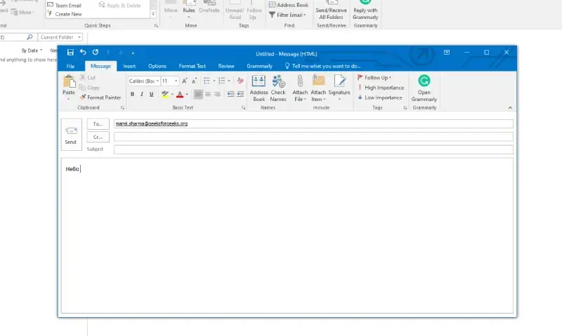 Open-Outlook-and-Create-a-New-Mail