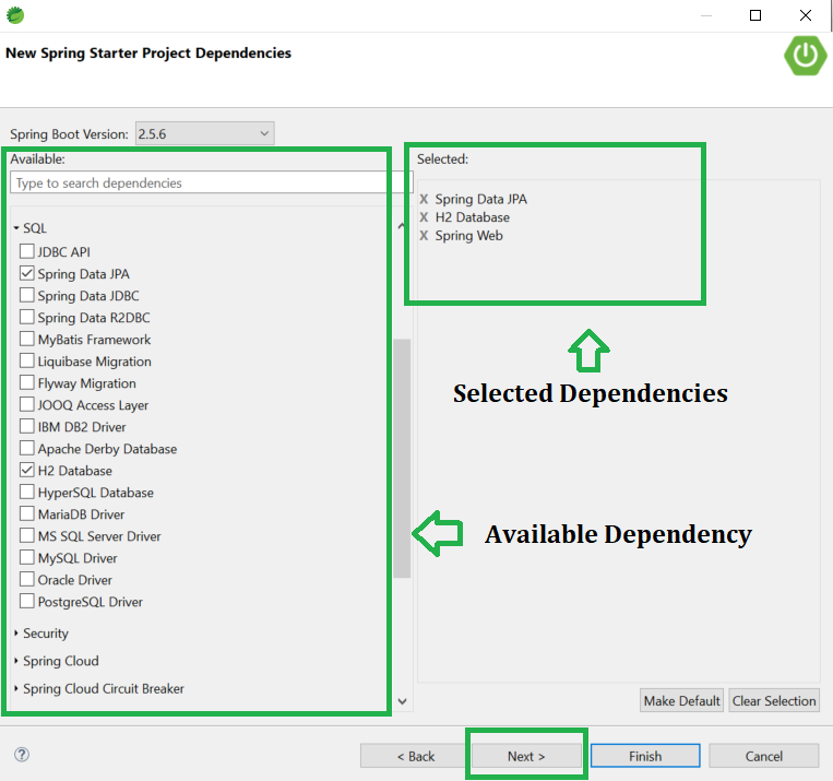 SelectDependencies