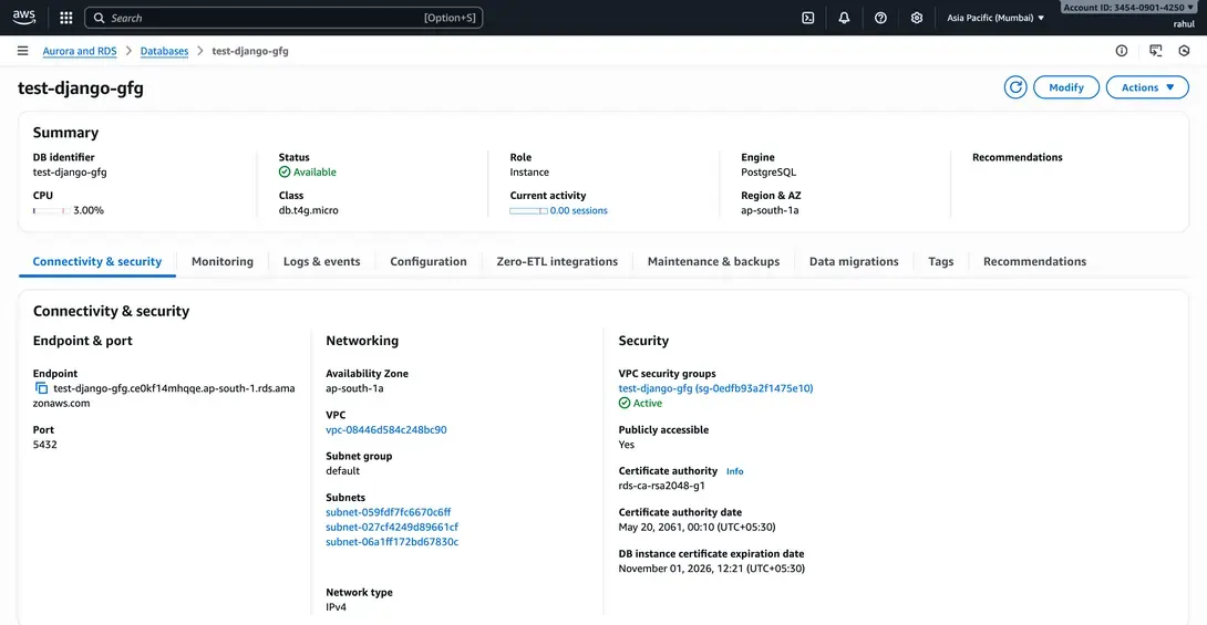 AWS-RDS-Connectivity-security