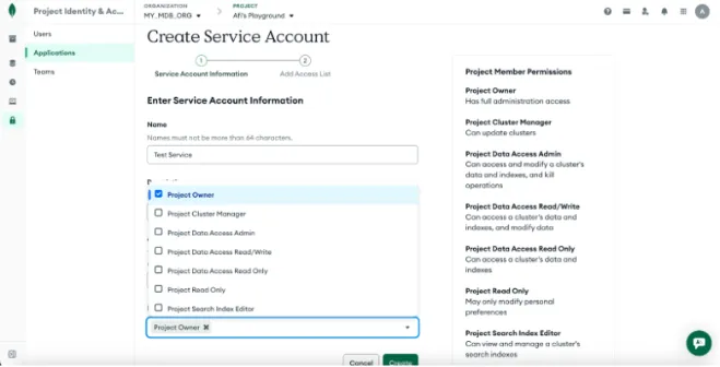 showing-the-creation-of-a-service-account
