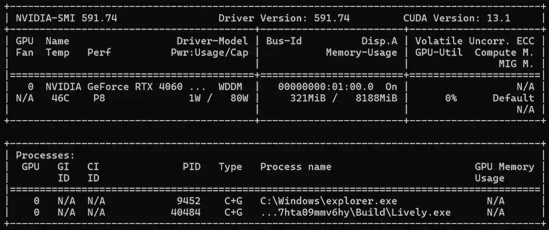 nvidia-smi