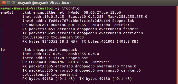 ifconfig