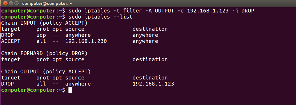 --destination parameter in iptables