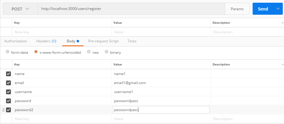form value filled as key-value pair in postman params tab. image:https://media.geeksforgeeks.org/wp-content/uploads/form-value-filled-as-key-value-pair-in-postman-params-tab.png