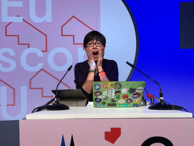 Just before going on at CSSconf EU 2019