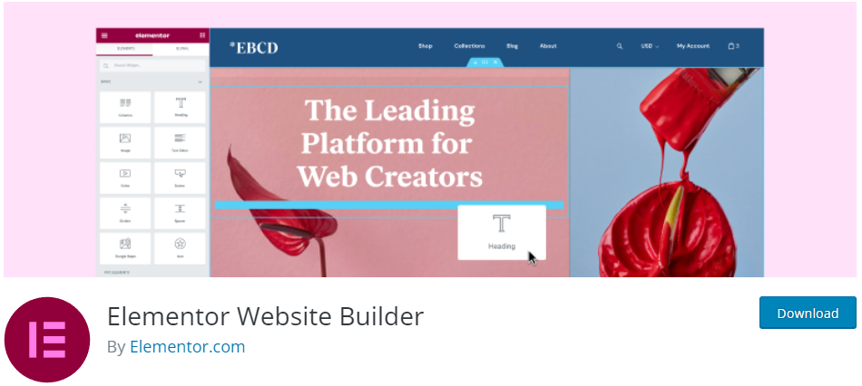 elementor Best WordPress Landing Page Plugin