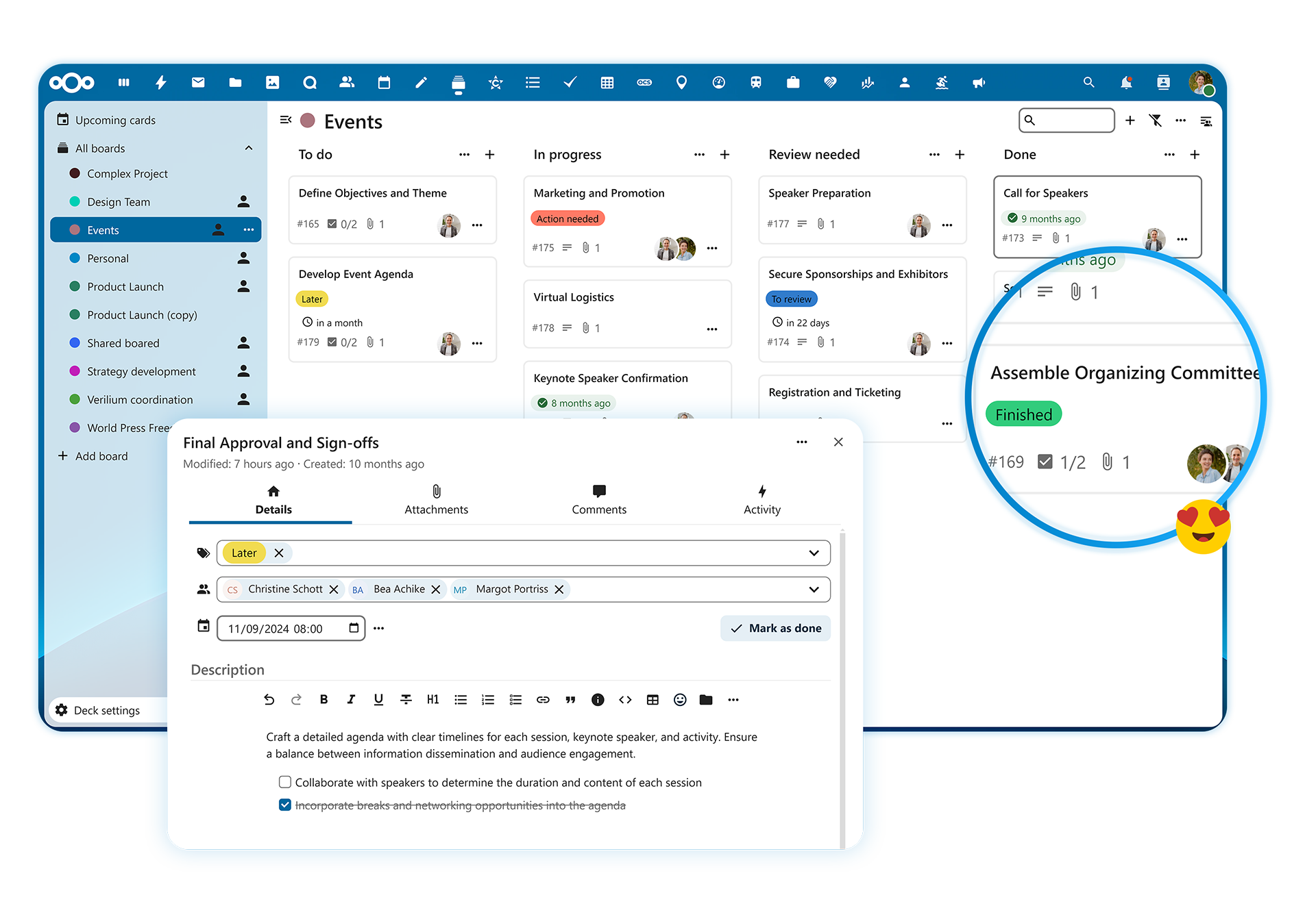 Deck-Bubble-graphic Nextcloud Groupware Deck in Hub 9