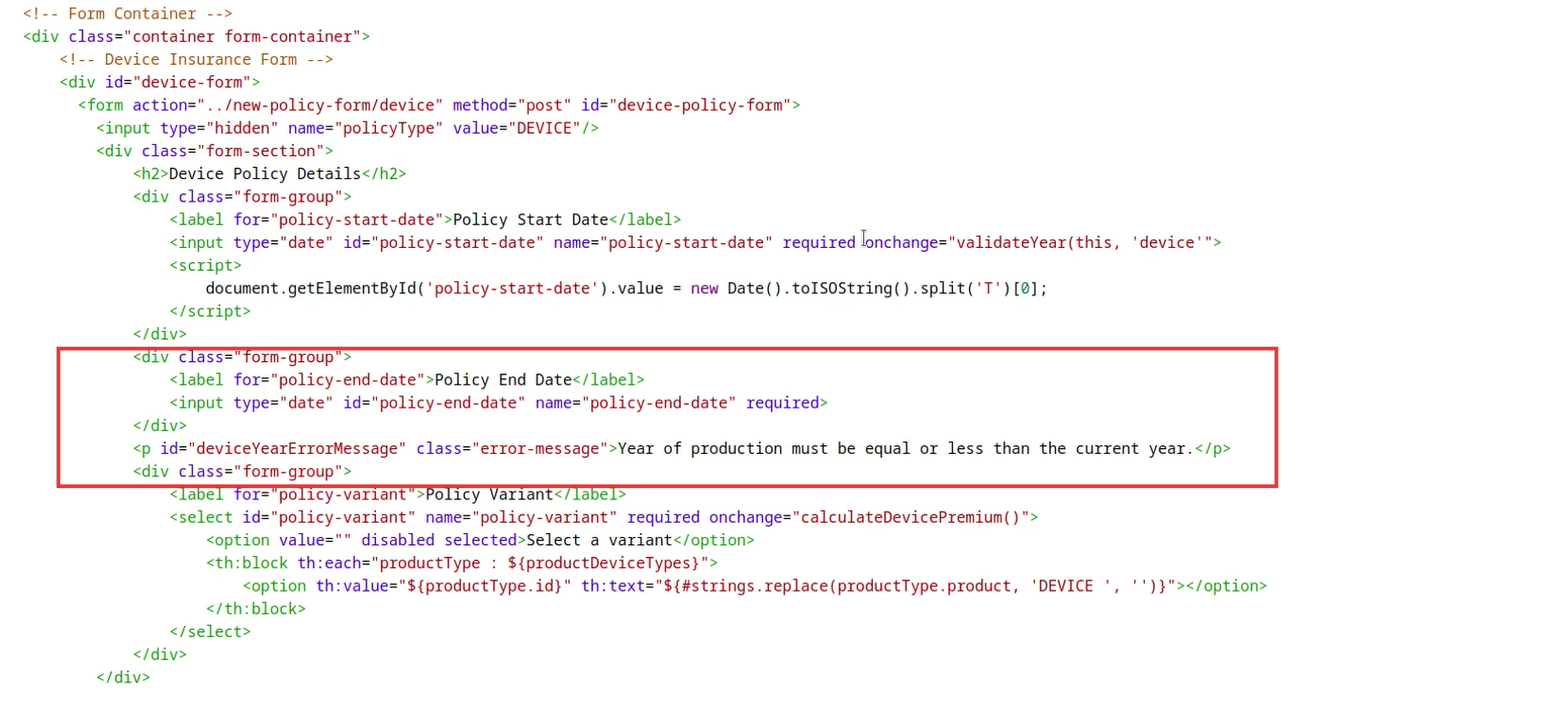 embedded insurance for device